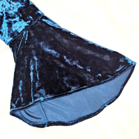 LAUREN Ralph Lauren | Off-the-Shoulder Velvet Dress Deep Teal Blue | Size 2 - Picture 9 of 16